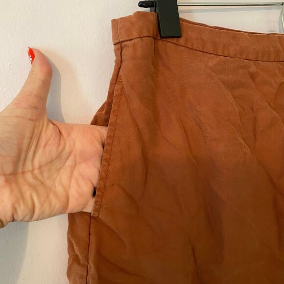 Toad & Co Women's size Small Brown Mini Wrap Skirt Tencel Lightweight Casual - Picture 4 of 9